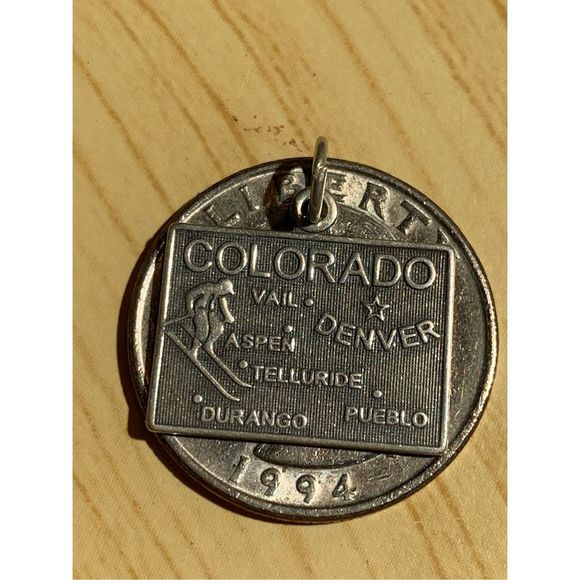 .925 State of Colorado Sterling Silver Jewelry Charm #travel #ski #Durango - Picture 4 of 4